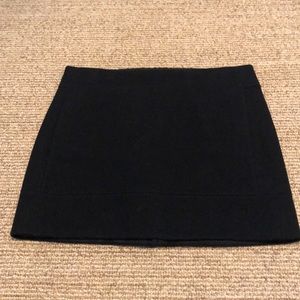 Black Wool J Crew Skirt